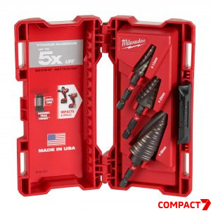 Сверла ступенчатые SHOCKWAVE™ набор 3ед., хв. 1/4" HEX Milwaukee  (4-12мм/4-20мм/4-30мм)