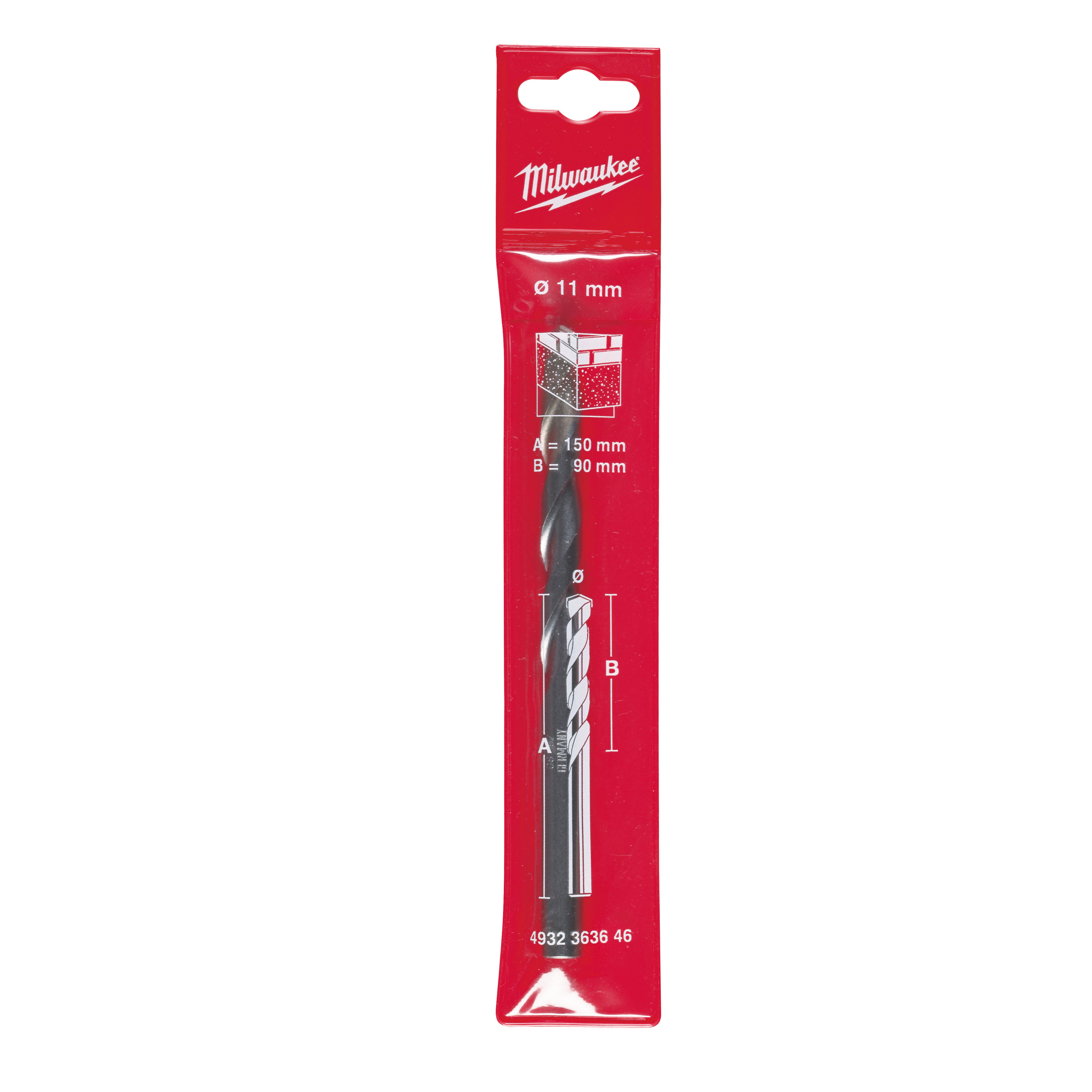 Сверло по бетону Milwaukee DIN 8039 11x150 (замена на 4932480145) — изображение 2