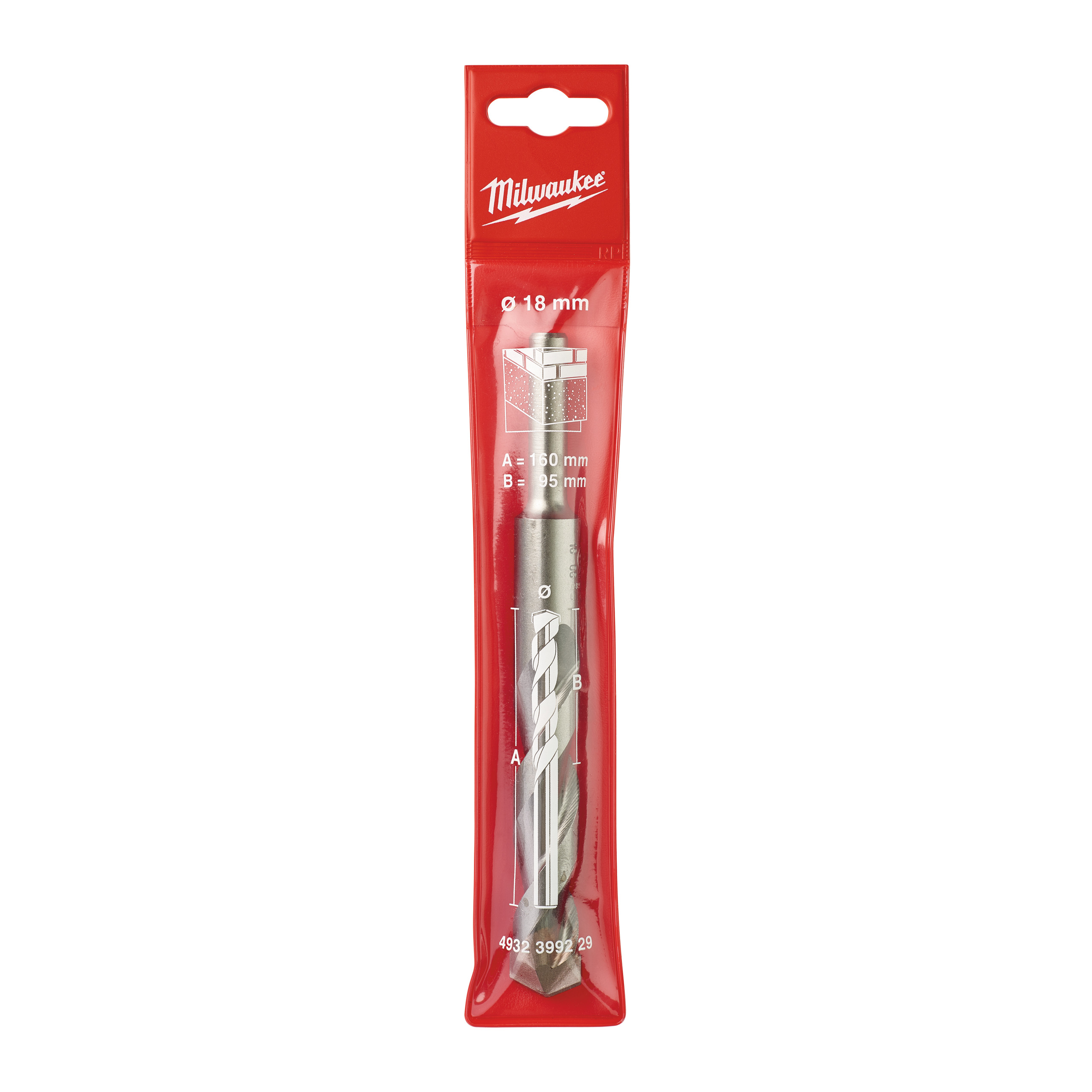 Сверло по бетону Milwaukee DIN 8039 18x160 (замена на 4932480155) — изображение 2